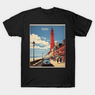 Nord Pas de Calais France Vintage Poster Tourism T-Shirt